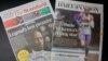Vue générale des couvertures de deux journaux kenyans, The Standard et Daily Nation, avec des hommages au recordman du monde du marathon Kelvin Kiptum, à Nairobi le 13 février 2024. (Photo by SIMON MAINA / AFP)