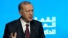 Le président turc Recep Tayyip Erdogan s'exprime lors de la deuxième journée du Sommet mondial des gouvernements à Dubaï, le 13 février 2024. (Photo par Ryan LIM / AFP)