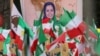 FILE - Iranian community members and supporters of the National Council of Resistance of Iran, or NCRI, take part in a protest in solidarity with Iranian people, in Paris, France, Feb. 12, 2023. France has banned an upcoming NCRI rally over safety concerns.