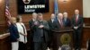 The Hon. Dan Wathen, chair of the commission that investigated the deadliest shooting in Maine history, speaks during the release of the commission's findings, Aug. 20, 2024, in Lewiston, Maine.
