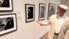 Photographer Frank Stewart explains some of his early works during a June 28, 2024, press preview of his exhibition at the Brandywine Museum of Art in Chadds Ford, Pa. Brandywine is the final stop for the exhibition.