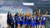 Les joueurs américains célèbrent la victoire des États-Unis sur le Mexique en finale de la Ligue des Nations de la Concacaf, USA, le 24 mars 2024.