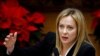 FILE - Italy's Prime Minister Giorgia Meloni holds her end-of-year news conference in Rome, Dec. 29, 2022. 