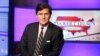 FILE - Tucker Carlson poses in a Fox News Channel studio in New York, March 2, 2017. Fox took Carlson off the air last month; on Tuesday he said he would relaunch his show on Twitter "soon."