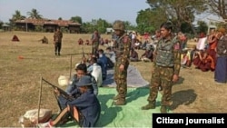 ‌ဒေသခံများကို စစ်ကောင်စီက စစ်သင်တန်းပေးနေ (ယခင်ပုံဟောင်း) - ကလေးမြို့၊ ဖေဖော်ဝါရီ၊ ၂၀၂၂