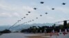 The South Korean army's drones fly during South Korea-U.S. joint military drills at the Seungjin Training Grounds in Pocheon, South Korea, May 25, 2023.