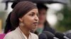 FILE - Rep. Ilhan Omar, D-Minn., talks during a press conference to call for a ceasefire in Israel and Gaza on Capitol Hill, Oct. 20, 2023, in Washington.
