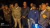 Vice-Premier ministre mpe ministre ya Ntey Peter Kazadi, (C) na oyo ya Bobateli ekolo Jean-Pierre Bemba (G2), ministre ya makobi ma bomoto Fabrice Puela (D2) na mokambi ya Nord-Kivu Lt-gen. Constant Ndima na Goma, Nord-Kivu, 04 sanza ya libwa 2023. (ACP)