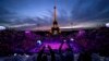 A beach volleyball match at the 2024 Summer Olympics, July 27, 2024, in Paris, France.