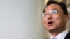 Xie Feng, China's new ambassador to the United States, addresses the media as he arrives at John F. Kennedy International Airport in New York, May 23, 2023. 