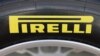 A Pirelli tire is pictured in the paddock at the Jeddah Corniche Circuit on March 16, 2023, ahead of the 2023 Saudi Arabia Formula One Grand Prix. (Photo by Giuseppe CACACE / AFP)