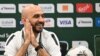 Coach Walid Regragui ya ba Lions ya Atlas ya Maroc azali koyanola na bapanzi nsango na stae Laurent-Pokou, na San-Petro, 20 sanza ya yambo 2024.