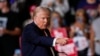 Republican presidential candidate former President Donald Trump gestures during a campaign rally in Harrisburg, Pennsylvania, July 31, 2024. A New York appeals court on Aug. 1 denied Trump's bid to end a gag order in his hush money criminal case.