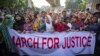 University students shout slogans during a protest to demand justice for the victims killed in the recent countrywide deadly clashes and ask for their campuses to be opened, in Dhaka, Bangladesh, July 31, 2024.