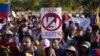 Venezuelan nationals protest against the results of their country's presidential election, in Quito, Ecuador, Aug. 3, 2024. 
