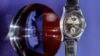 A Patek Philippe Reference 96 Quantieme Lune formerly from the collection of China's last emperor of the Qing Dynasty Aisin-Gioro Puyi is seen during a preview at Phillips, in Hong Kong, May 19, 2023. 