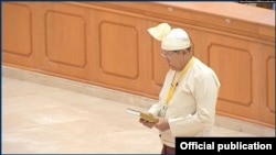 NLD အစိုးရ စီမံဘဏ္ဍာဝန်ကြီး ဦးစိုးဝင်း ( ဓာတ်ပုံ - Official Publication) 