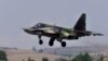 Mpepo ya bitumba Sukhoi-25 ya Macédoine ezali kokita na Macédoine, 23 juin 2001.