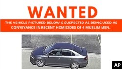 Pihak kepolisian Albuquerque merilis poster yang berisi informasi mengenai kendaraan yang diduga digunakan pelaku pembunuhan terhadap empat pria muslim di Albuquerque, New Mexico, pada 7 Agustus 2022. (Foto: Albuquerque Police Department via AP)