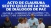 ARCHIVO - Representantes del gobierno de Colombia y del ELN durante su encuentro en La Habana, el 6 de febrero de 2024.