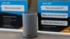 FILE - Prompts on how to use Amazon's Alexa personal assistant are seen in an Amazon "experience center" in Vallejo, Calif., May 8, 2018. The device and many other services were impacted by the company's cloud services outage on June 13, 2023.