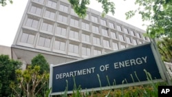 FILE - The Department of Energy is seen in Washington, DC, May 1, 2015. 