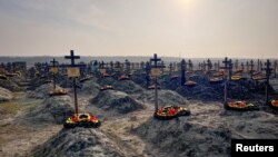 Могили найманців ПВК "Вагнер" у Краснодарському краї, Росія, 22 січня 2023р. Фото: REUTERS/Stringer 