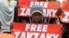 Manifestants du mouvement islamique pro-iranien demandent la libération de Ibrahim Zakzaky, à Kano, Nigeria, le 11 août 2016.