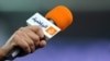 Un micro d'Al Jazeera