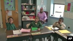 FILE - Children at a predominately African-American Islamic school in Baltimore.