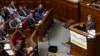 FILE - Ukrainian President Petro Poroshenko addresses parliament during the opening ceremony parliamentary session in Kiyv, Ukraine, Tuesday, Sept. 6, 2016.
