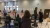 Americans vote in the US Presidential Election 2016, at JEB Stuart High School, Fairfax, Virginia, on Tuesday morning, November 8, 2016. (Men Kimseng/VOA Khmer)