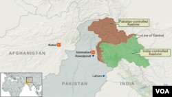 Map of Rawalpindi, Islamabad Pakistan, Line of Control, Kashmir