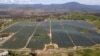 The Williamsdale Solar Farm, shown from the air and located south of Canberra, Australia, on Oct. 15, 2020, has about 30 hectares (74 acres) of solar panels. 