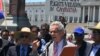 Democrat Congressman Alan Lowenthal ​addresses Cambodian-American protesters calling for U.S. intervention to end to human rights violations in Cambodia, Washington D.C., Friday June 10, 2016.