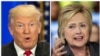 Dan takarar shugabancin Amurka, Donald Trump (Hagu) da abokiyar hamayyarsa ta Democrat Hillary Clinton (Dama)
