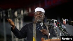 Gwmanan Jahar Imo Rochas Okorocha, a lokacin ya neman takarar shugabancin Najeriya.