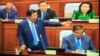 Prime Minister Hun Sen speaks at the national assembly, Tuesday, January 31, 2017.