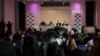 Stella Assange, wife of Julian Assange, holds a press conference, in London