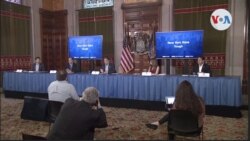 El goberno de Nueva York, Andrew Cuomo, en su conferencia de prensa diaria para informar sobre los avances en la lucha contra el coronavirus en el estado. Captura de pantalla, abril 5 de 2020.