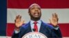 Senator AS dan calon Presiden Partai Republik tahun 2024 Tim Scott berbicara di Makan Malam Lincoln 2023 Partai Republik Iowa di Iowa Events Center di Des Moines, Iowa, pada 28 Juli 2023. (Foto: AFP)