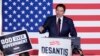ARCHIVO: El candidato presidencial republicano y gobernador de la Florida, Ron DeSantis, habla a sus partidarios en el caucus de Iowa el 15 de enero de 2024.