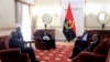 Les présidents rwandais Paul Kagame, ougandais Yoweri Museveni, Joao Lourenço de l'Angola et Felix Tshisekedi de la RDC.