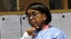 The director of the World Health Organization (WHO) for the Africa region, Matshidiso Moeti looks on during a visit to Zuma Town on the outskirts of the capital Monrovia, Liberia, April 22, 2015. In an exclusive interview with VOA, Moeti said in May, 2016, West Africa was better prepared to tackle future outbreaks of Ebola.