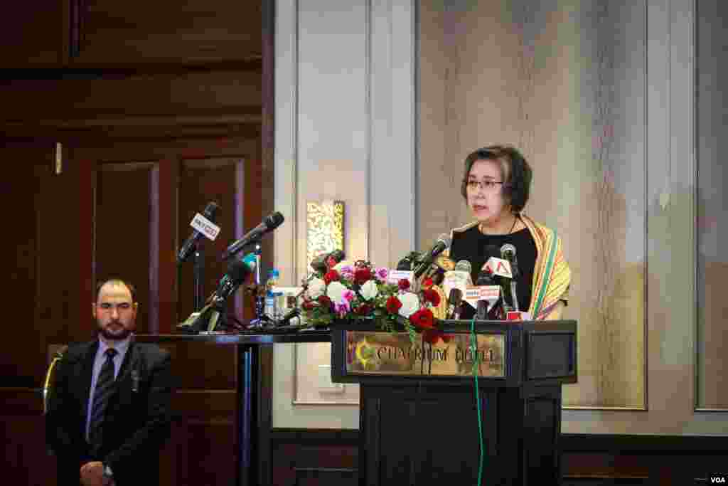 မြန်မာနိုင်ငံဆိုင်ရာ ကုလသမဂ္ဂ လူ့အခွင့်အရေးအထူးကိုယ်စားလှယ် Dr.Yanghee Lee သတင်းစာရှင်းလင်းပွဲ