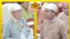 ဒီမိုကရေစီ ပညာရေးကိစ္စ မေးခွန်းထုတ်ဆွေးနွေးနေတဲ့ ကောလင်း မဲဆန္ဒနယ်က လွှတ်တော်အမတ် ဦးမျိုးဇော်အောင် (ယာ)၊ ပြည်ထောင်စုရွေးကောက်ပွဲကော်မရှင်အဖွဲ့ဝင် ဦးအောင်မြင့် (ဝဲ)