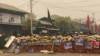 ကလေးမြို့ က စစ်အာဏာသိမ်း ကန့်ကွက်ဆန္ဒပြ လမ်းခံတပ်