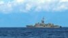 Kapal perang Lan Yang milik Taiwan terlihat dari dek kapal militer China dalam latihan militer yang dilakukan oleh tentara China di wilayah perairan dekat Taiwan pada 5 Agustus 2022. (Foto: Xinhua via AP/Lin Jian)